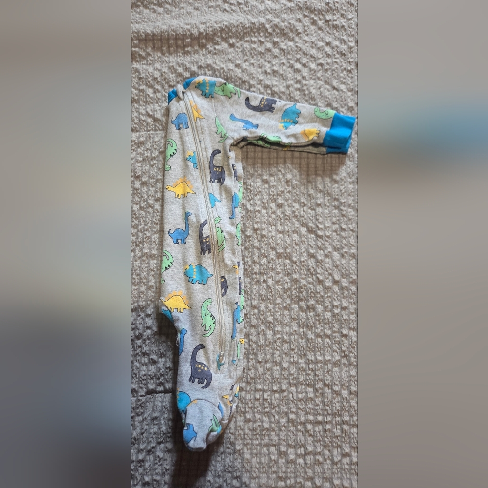 Koala Kids Dinosaur Print Footie Pajama - Gray, Blue, Green, Yellow